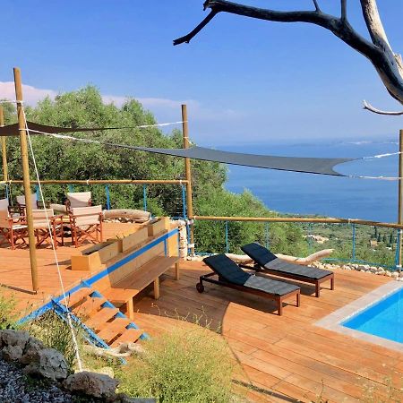 House Teigan Of Villa Intaba Breath Taking Sea Views Corfiot Riviera Corfu Island Greece With Pool Close To Ipsos Beach Pyrgi  Eksteriør bilde